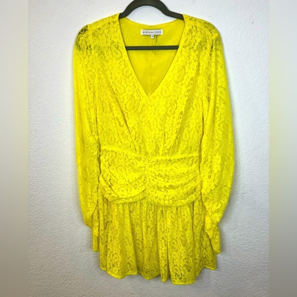 Endless Rose Lace Lace Ruched A-Line Mini Dress Long Sleeve NWOT - Picture 12 of 12